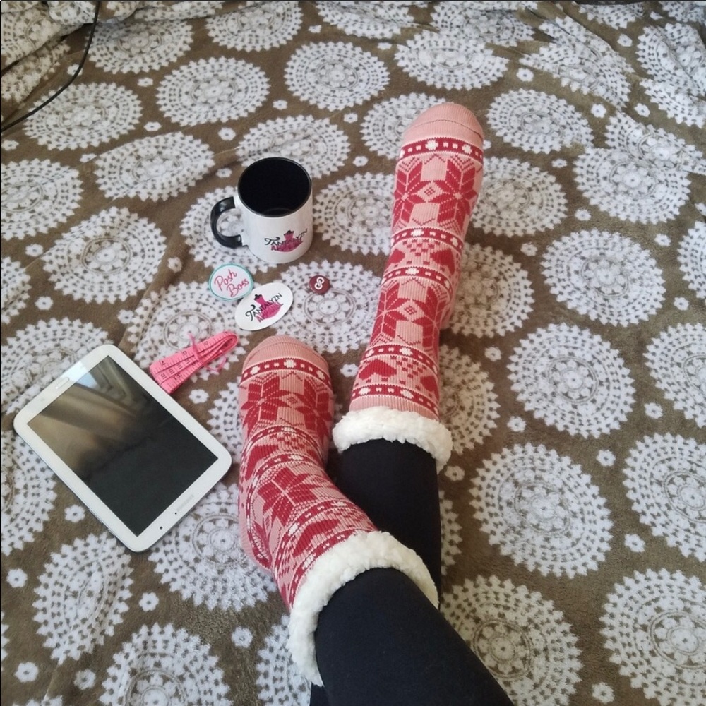 👣Sherpa Lined Slipper Socks